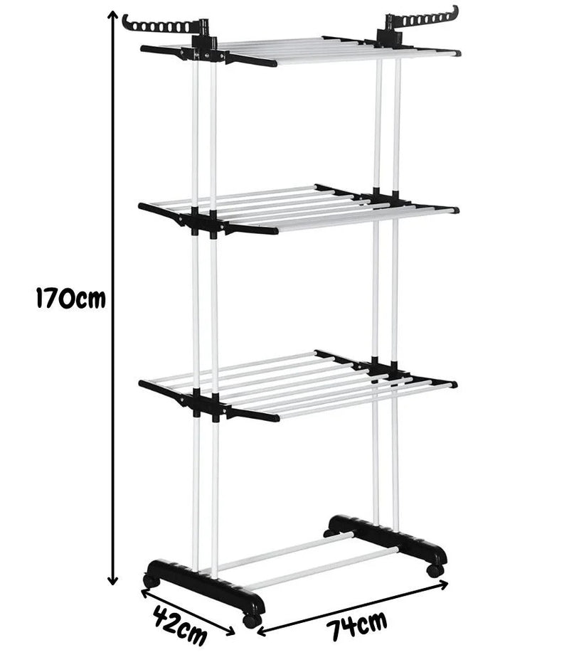 COLGADOR DE ROPA TENDEDERO PLEGABLE TENDAL ORGANIZADOR 4 NIVELES