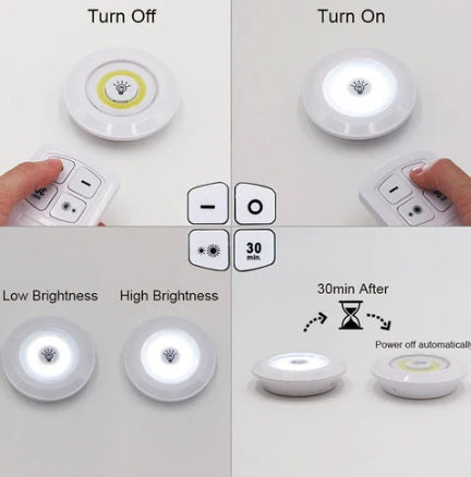 SET DE 3 LUCES LED CONTROL REMOTO